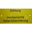 Hinweisschild (Gelb / Schwarz)